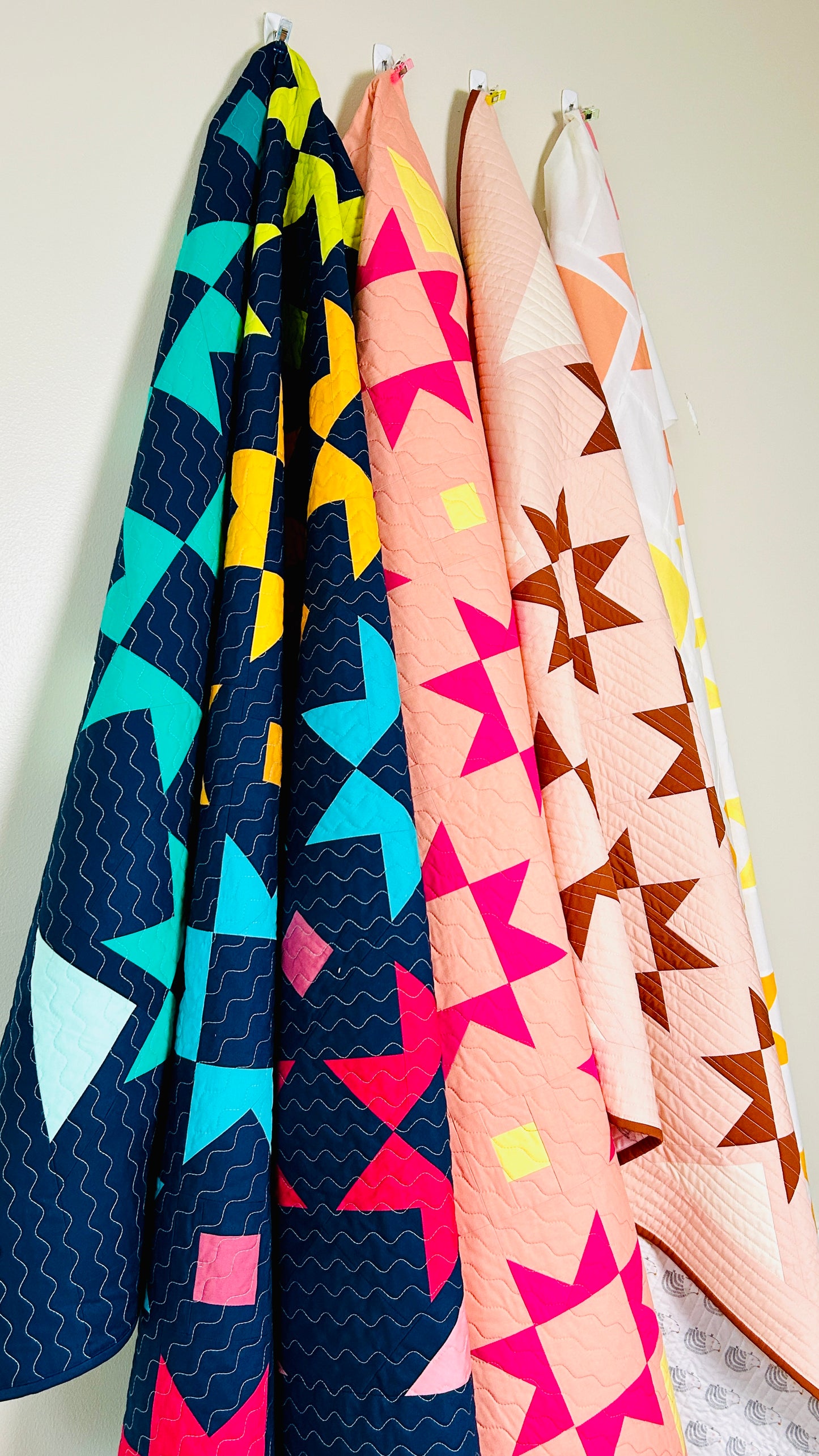 Nostalgia Quilt – Handmade Throw Size - Bright Solids