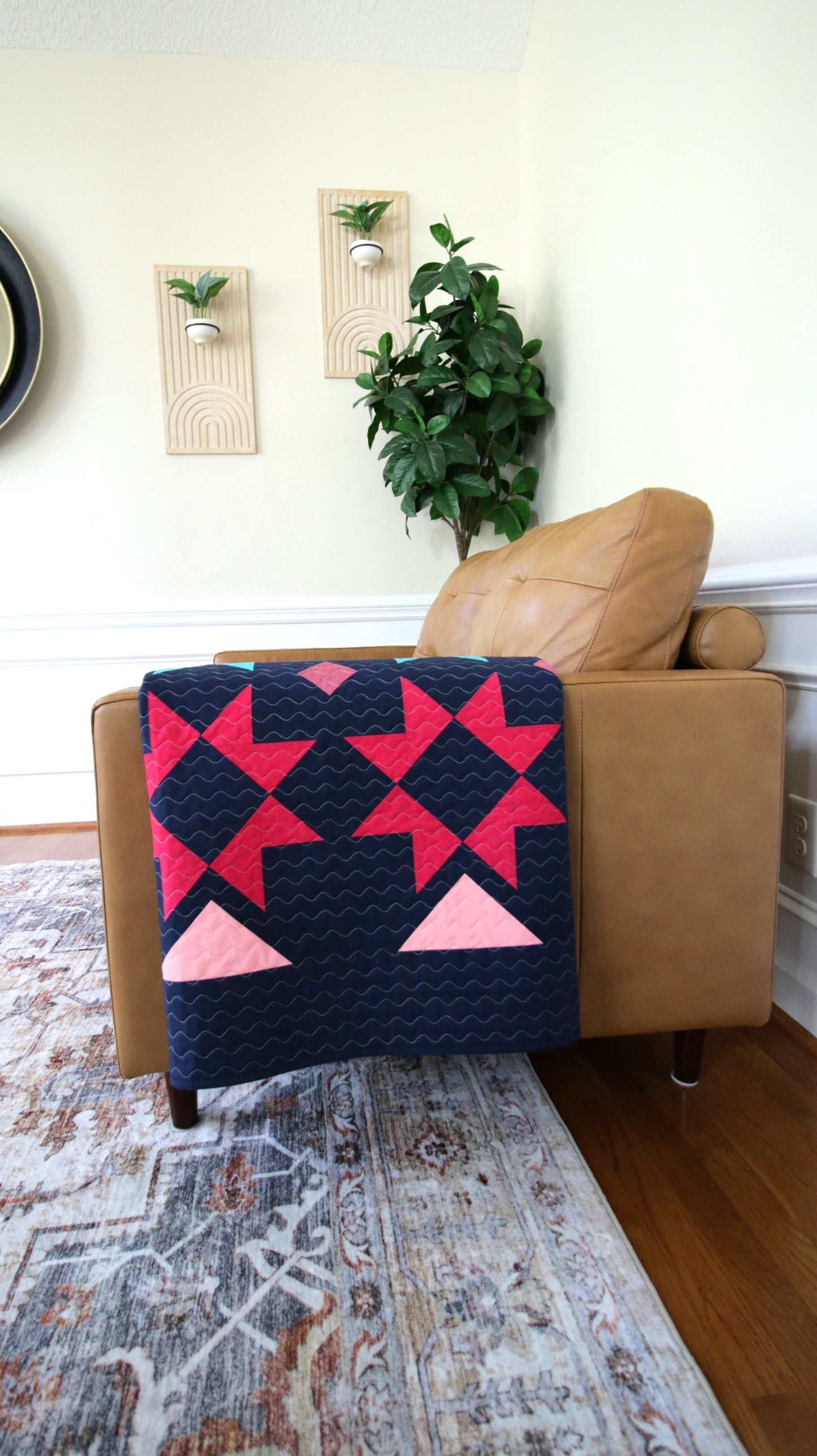 Nostalgia Quilt – Handmade Throw Size - Bright Solids